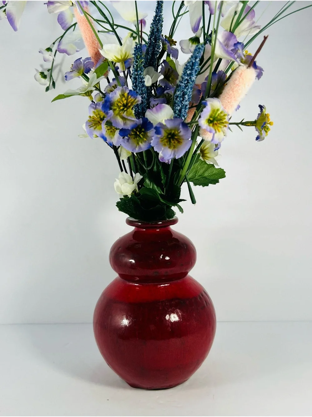 Red Ceramic Double-Gourd Vase - Home Accents‎